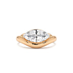 1.50 CTW 14K Marquise Shaped Contemporary Design Lab Grown Diamond Ring - view 2