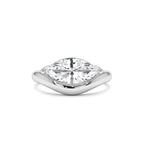 1.50 CTW 14K Marquise Shaped Contemporary Design Lab Grown Diamond Ring - view 3