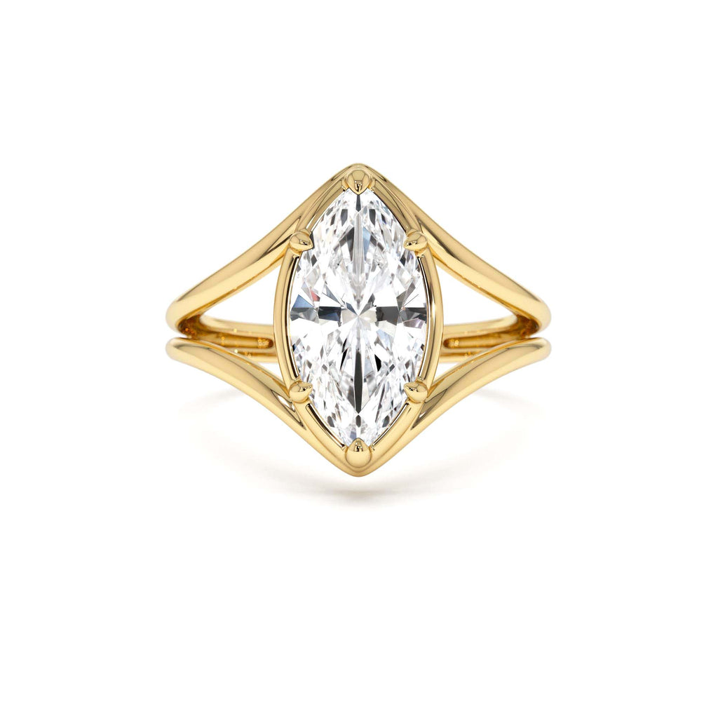 2.00 CTW 14K Marquise Shaped Lab Grown Diamond Split Shank Engagement Ring by Orlina Fine