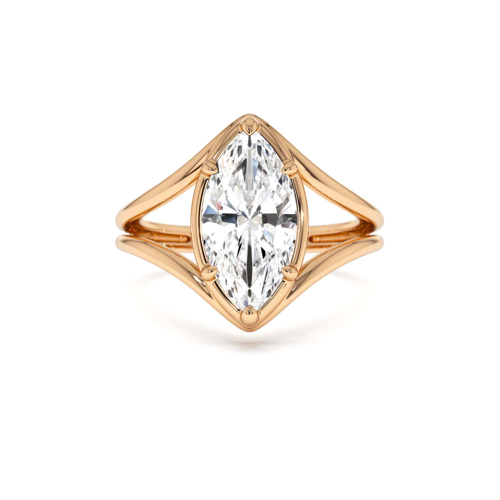 2.00 CTW 14K Marquise Shaped Lab Grown Diamond Split Shank Engagement Ring - view 2