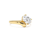 1.00 CTW 14K Oval Shaped Lab Grown Diamond Ring with Contemporary Twist Band by Orlina Fine