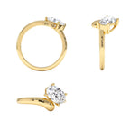 1.00 CTW 14K Oval Shaped Lab Grown Diamond Ring with Contemporary Twist Band - view 5