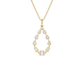 14k Elegant Diamond Pear Shape Necklace by Orlina Fine