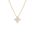 14k Diamond Petal Cluster Pendant Necklace by Orlina Fine