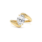1.50 CTW 14K Lab Grown Oval Shaped Diamond Bypass Ring by Orlina Fine