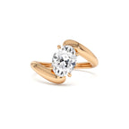 1.50 CTW 14K Lab Grown Oval Shaped Diamond Bypass Ring - view 2