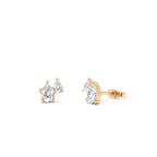 0.85 CTW 14K Prong Setting Lab Grown Diamond Double Pear Stud Earrings - view 2