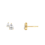 0.85 CTW 14K Prong Setting Lab Grown Diamond Double Pear Stud Earrings - view 4