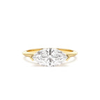 1.5 CTW 14K Marquise Shaped East-West V Prong Lab Grown Diamond Engagement Ring by Orlina Fine