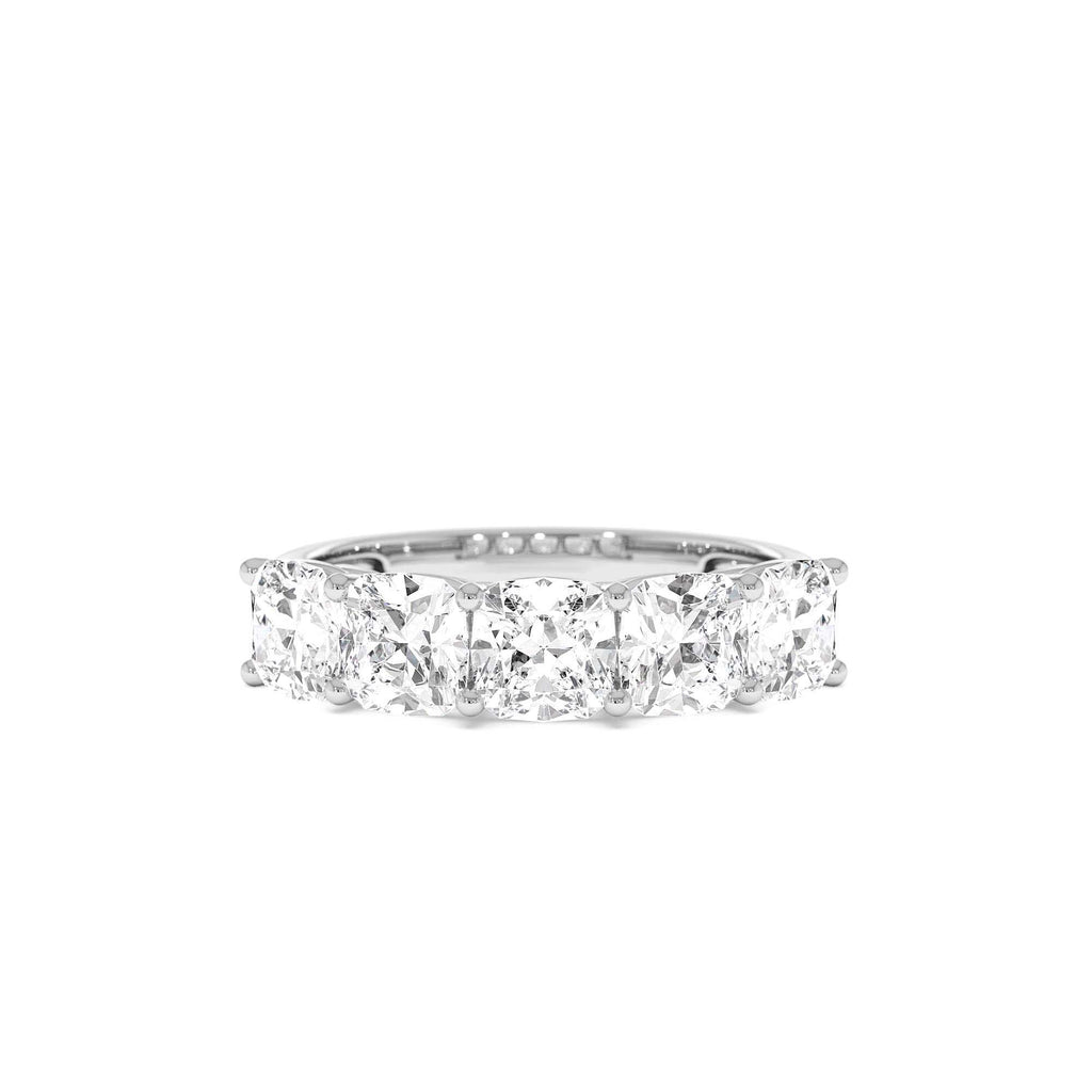 2.65 CTW 14K Prong Setting Five Stone Cushion Cut Lab Grown Diamond Anniversary Ring - view 3