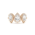 1.90 CTW 14K Pear Shaped Halo Setting Lab Grown Diamond Ring - view 2