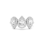 1.90 CTW 14K Pear Shaped Halo Setting Lab Grown Diamond Ring - view 3