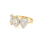 1.90 CTW 14K Pear Shaped Halo Setting Lab Grown Diamond Ring - view 4