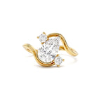 1.5 CTW 14K Lab Grown Diamond Pear Shape Bypass Unique Engagement Ring by Orlina Fine