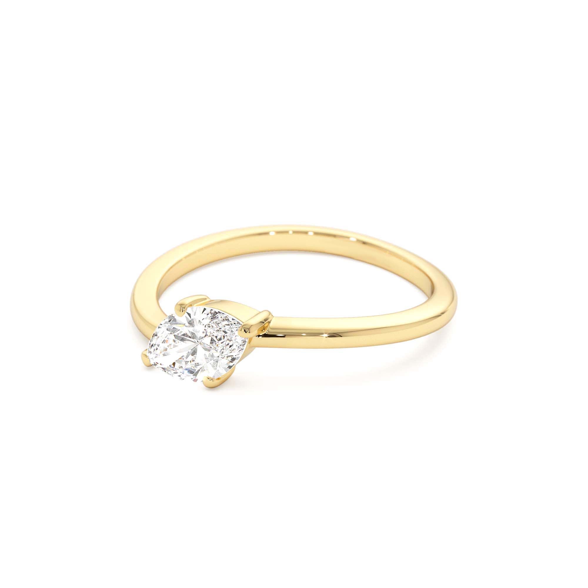 0.50 CTW 14K Prong Setting Marquise Shaped Lab Grown Diamond Wavy Promise Ring - view 4