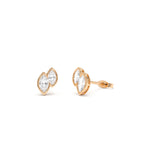 0.75 CTW 14K Lab Grown Marquise Shaped Diamond Double Bezel Stud Earrings - view 2