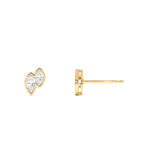 0.75 CTW 14K Lab Grown Marquise Shaped Diamond Double Bezel Stud Earrings - view 4