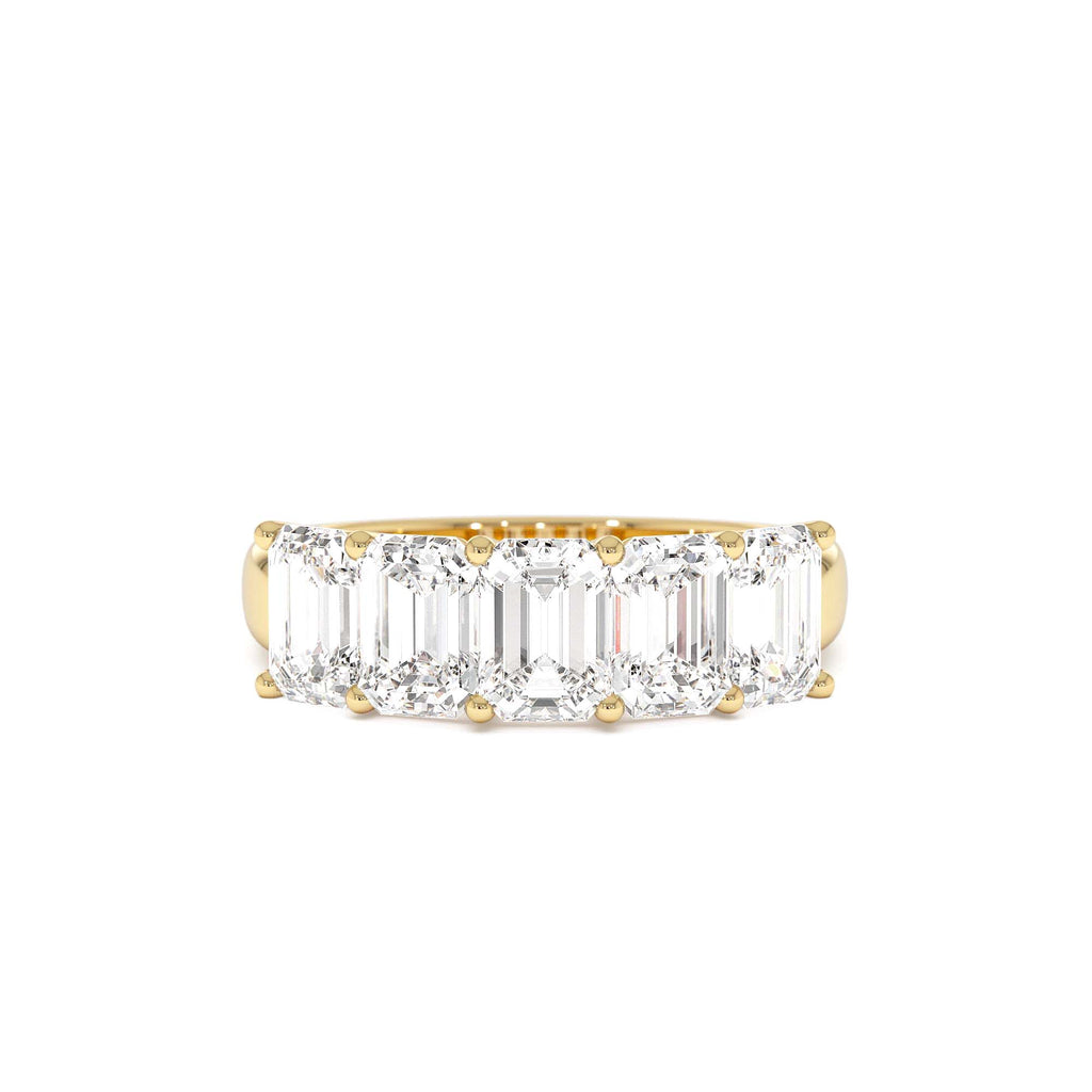 2.65 CTW 14K Prong Setting Five Stone Emerald Cut Lab Grown Diamond Anniversary Ring by Orlina Fine