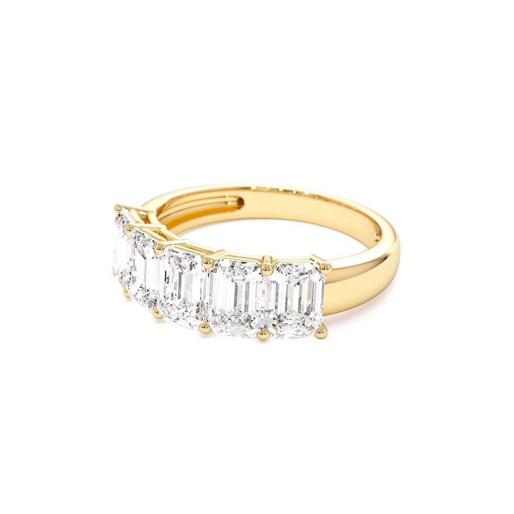 2.65 CTW 14K Prong Setting Five Stone Emerald Cut Lab Grown Diamond Anniversary Ring - view 4