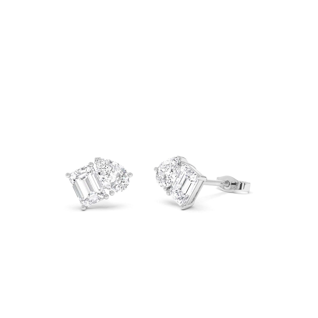 1.80 CTW 14K Toi et Moi Lab Grown Diamond Studs - view 3
