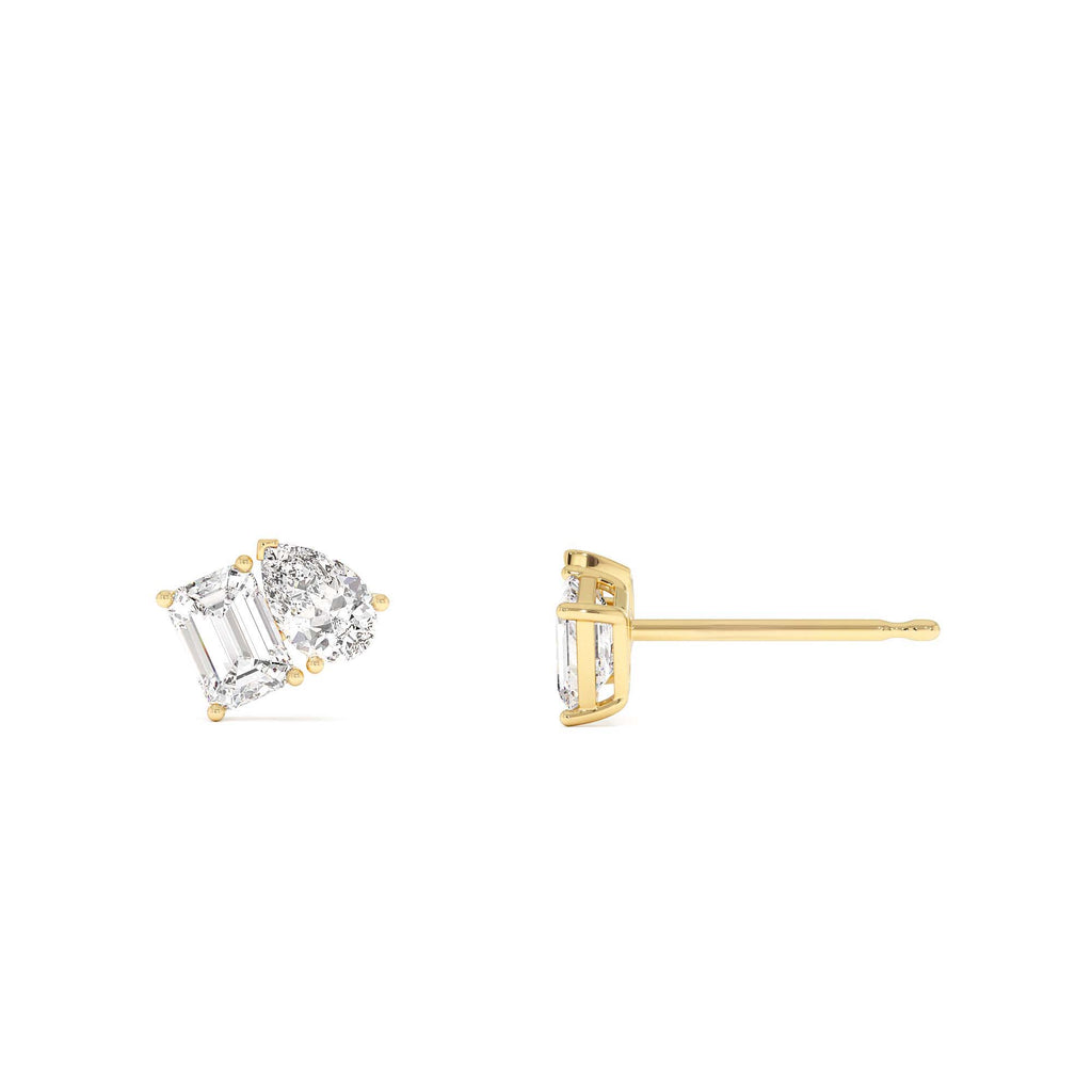1.80 CTW 14K Toi et Moi Lab Grown Diamond Studs - view 4
