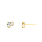 1.00 CTW 14K Lab Grown Oval Shaped Diamond Double Bezel Stud Earrings - view 4