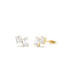 1.75 CTW 14K Lab Grown Emerald Cut Diamond Double Stud Earrings by Orlina Fine