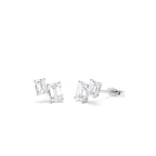 1.75 CTW 14K Lab Grown Emerald Cut Diamond Double Stud Earrings - view 3