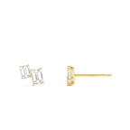 1.75 CTW 14K Lab Grown Emerald Cut Diamond Double Stud Earrings - view 4