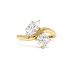 1.50 CTW 14K Prong Setting Marquise & Round Lab Grown Diamond Toi Moi Ring by Orlina Fine