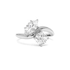 1.50 CTW 14K Prong Setting Marquise & Round Lab Grown Diamond Toi Moi Ring - view 3