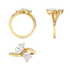 1.50 CTW 14K Prong Setting Marquise & Round Lab Grown Diamond Toi Moi Ring - view 5