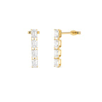 1.60 CTW 14K Prong Setting Emerald Cut Lab Grown Diamond Dangling Stud Earrings by Orlina Fine