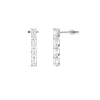 1.60 CTW 14K Prong Setting Emerald Cut Lab Grown Diamond Dangling Stud Earrings - view 3