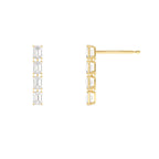 1.60 CTW 14K Prong Setting Emerald Cut Lab Grown Diamond Dangling Stud Earrings - view 4