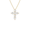 3.00 CTW 14K Prong Setting Round Brilliant Shape Lab Grown Diamond Cross by Orlina Fine