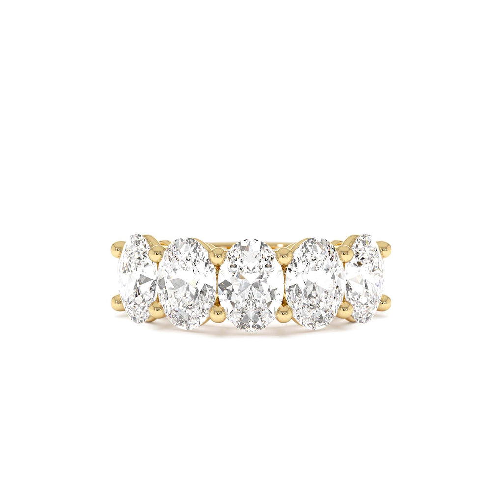 2.75 CTW 14K Prong Setting Five Stone Oval Shape Lab Grown Diamond Anniversary Ring by Orlina Fine