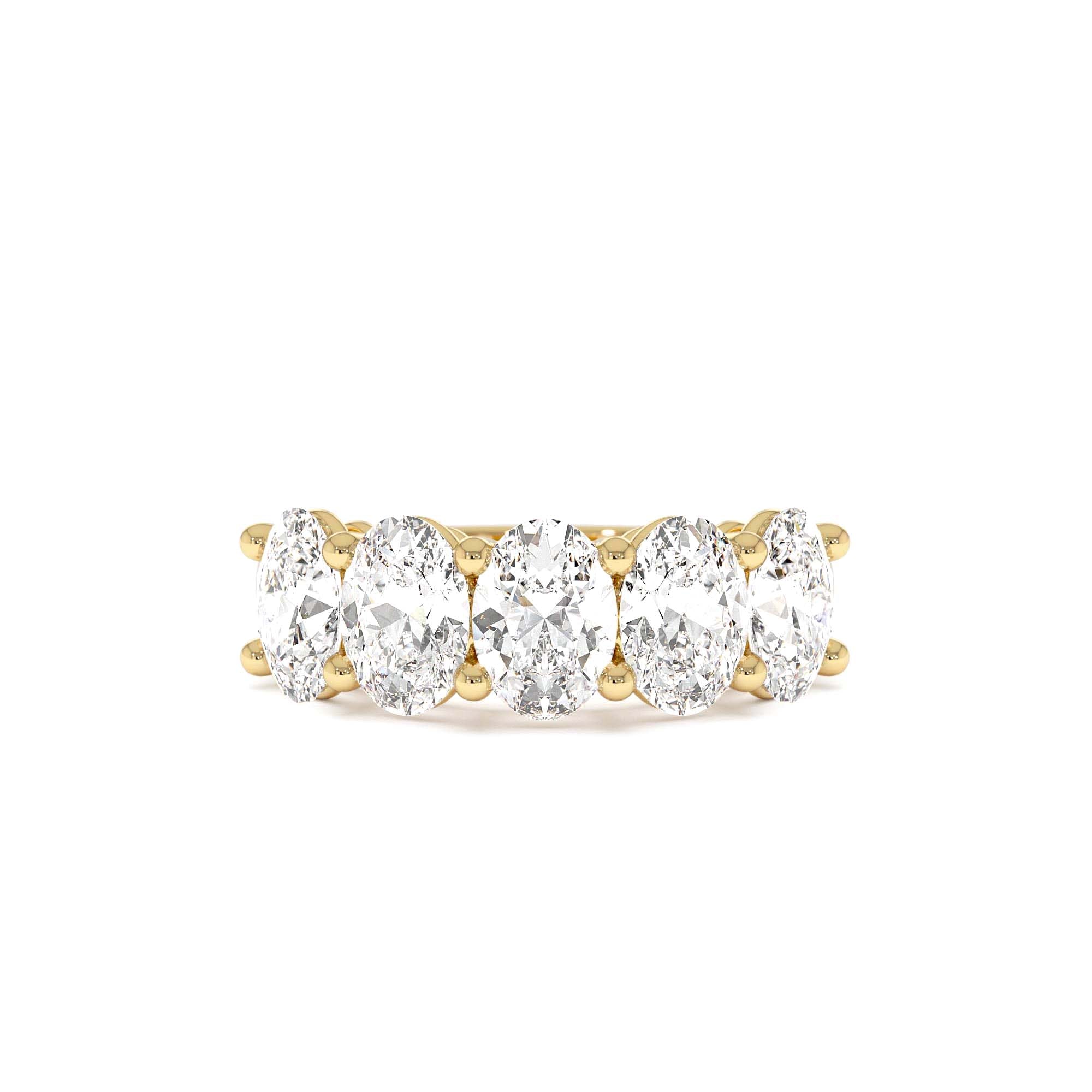 2.75 CTW 14K Prong Setting Five Stone Oval Shape Lab Grown Diamond Anniversary Ring by Orlina Fine