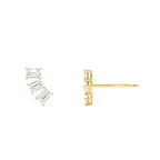1.20 CTW Lab Grown Emerald Cut Diamond Stud Earrings - view 4