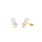 1.20 CTW Lab Grown Emerald Cut Diamond Stud Earrings - view 5