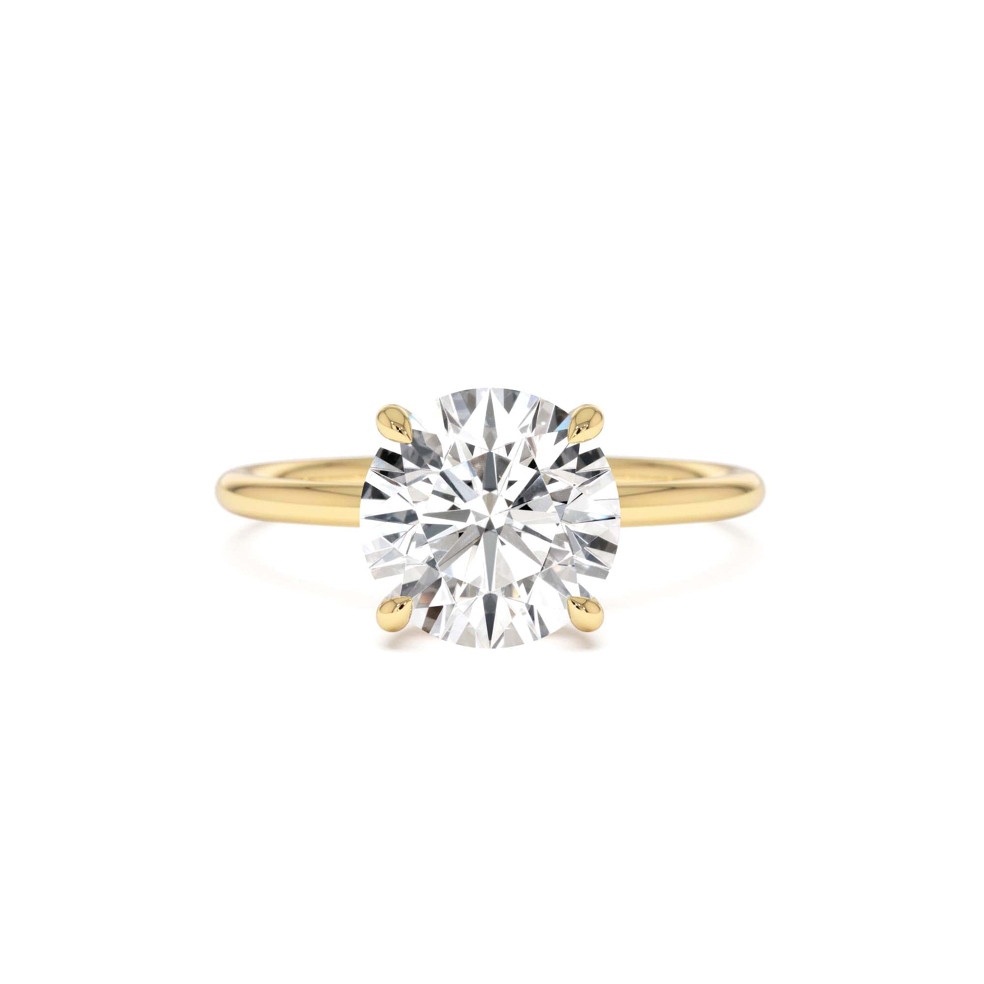 2.00 Ctw 14k Round Brilliant Prong Setting Lab Grown Diamond Engagement Ring – Rosalind by Orlina Fine
