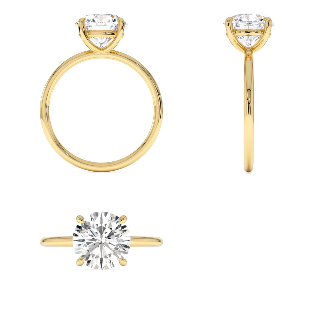 2.00 Ctw 14k Round Brilliant Prong Setting Lab Grown Diamond Engagement Ring – Rosalind - view 5