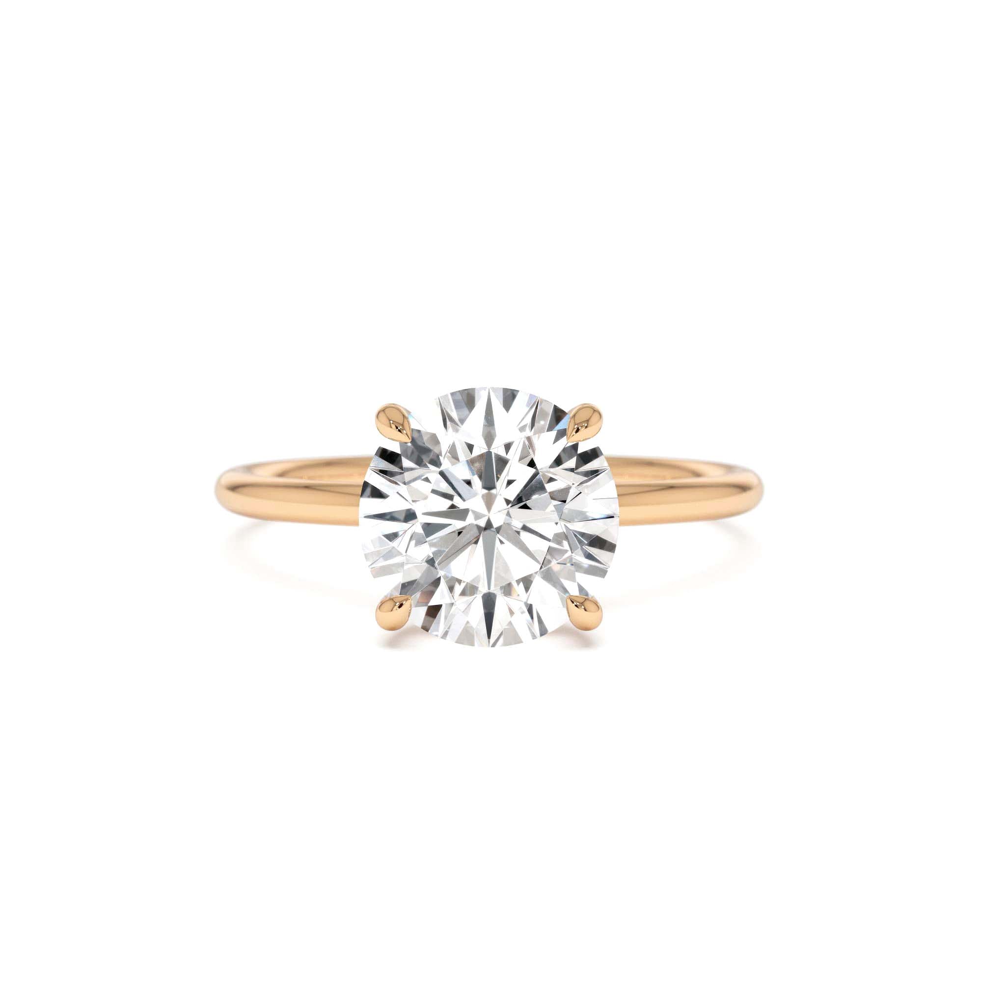 2.00 Ctw 14k Round Brilliant Prong Setting Lab Grown Diamond Engagement Ring – Rosalind - view 2