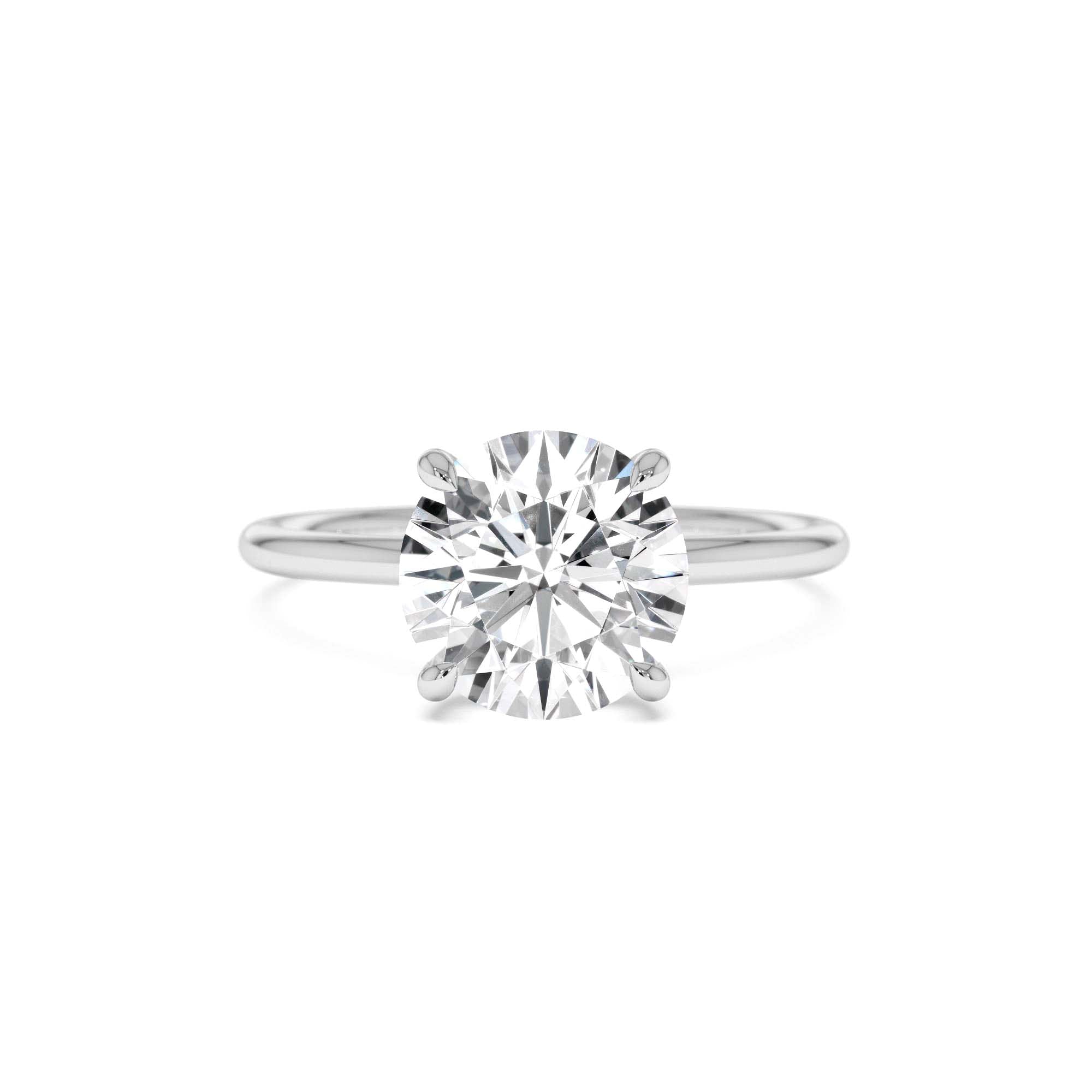 2.00 Ctw 14k Round Brilliant Prong Setting Lab Grown Diamond Engagement Ring – Rosalind - view 3