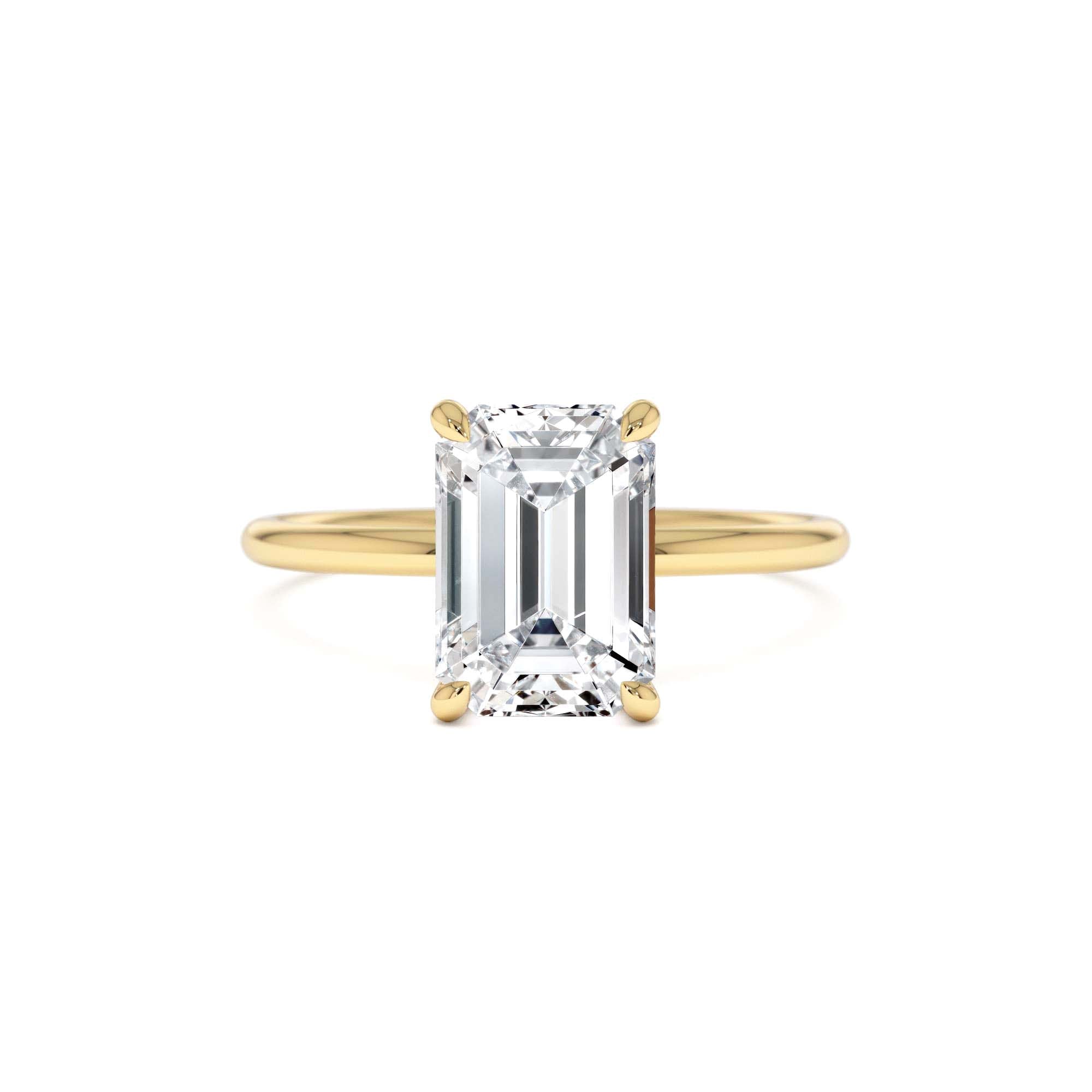2.00 Ctw 14k Emerald Cut Prong Setting Lab Grown Diamond Engagement Ring – Marcelline by Orlina Fine