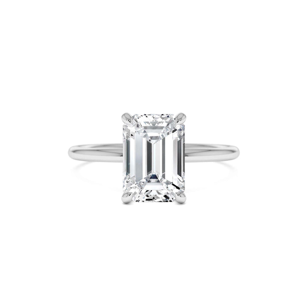 2.00 Ctw 14k Emerald Cut Prong Setting Lab Grown Diamond Engagement Ring – Marcelline - view 2