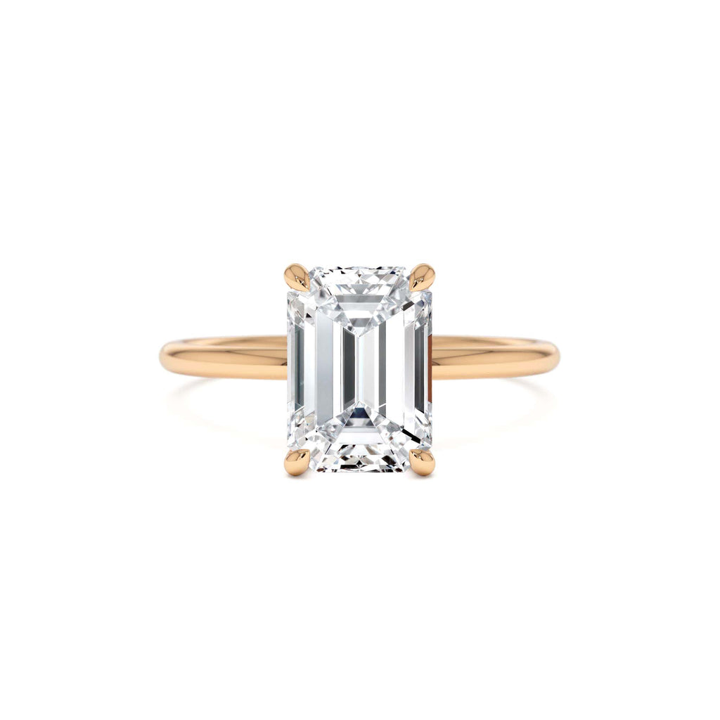 2.00 Ctw 14k Emerald Cut Prong Setting Lab Grown Diamond Engagement Ring – Marcelline - view 5