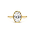 1.50 Ctw 14k Oval Shaped Bezel Setting Lab Grown Diamond Engagement Ring – Celina by Orlina Fine