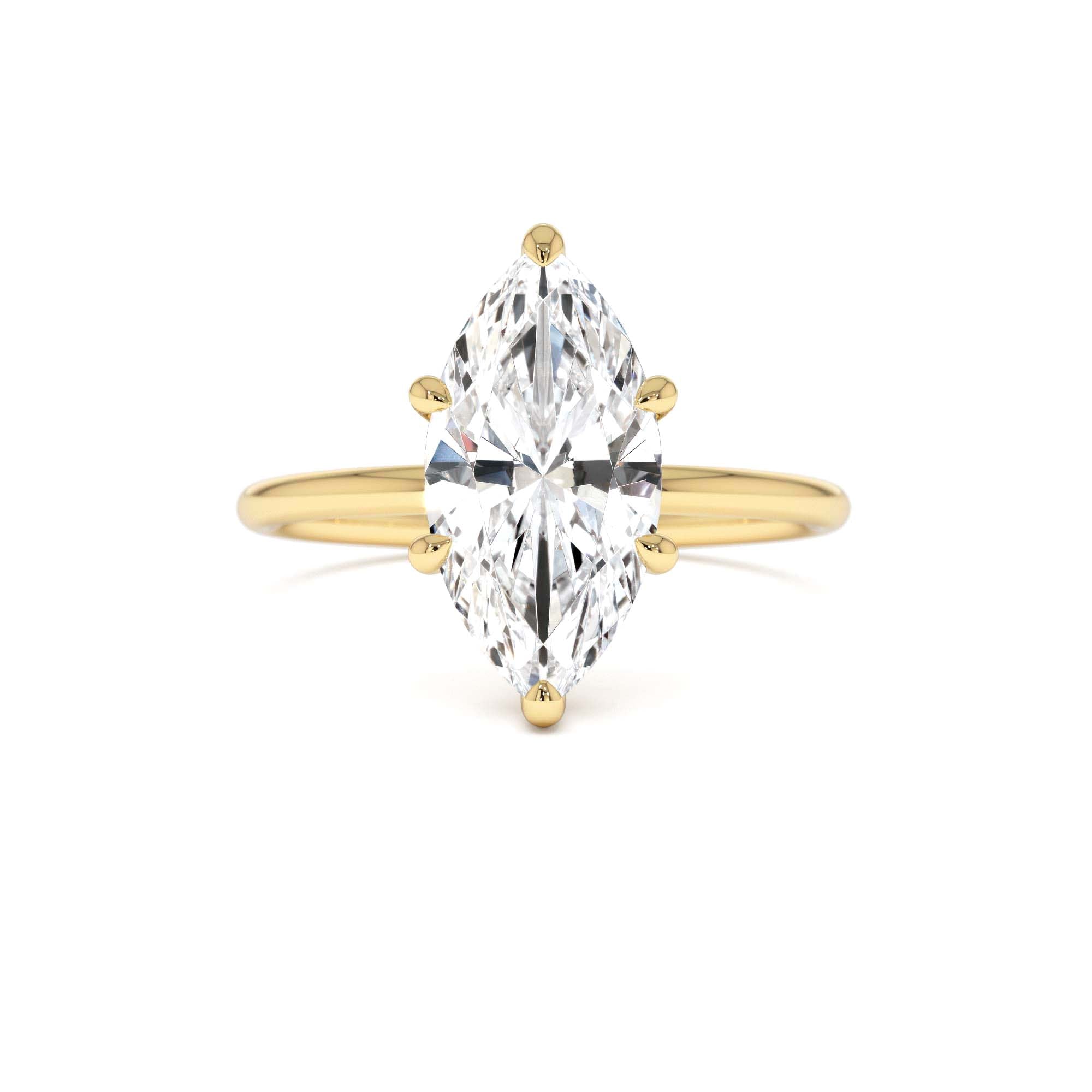 2.00 Ctw 14k Marquise Shape Prong Setting Lab Grown Diamond Engagement Ring – Verity by Orlina Fine