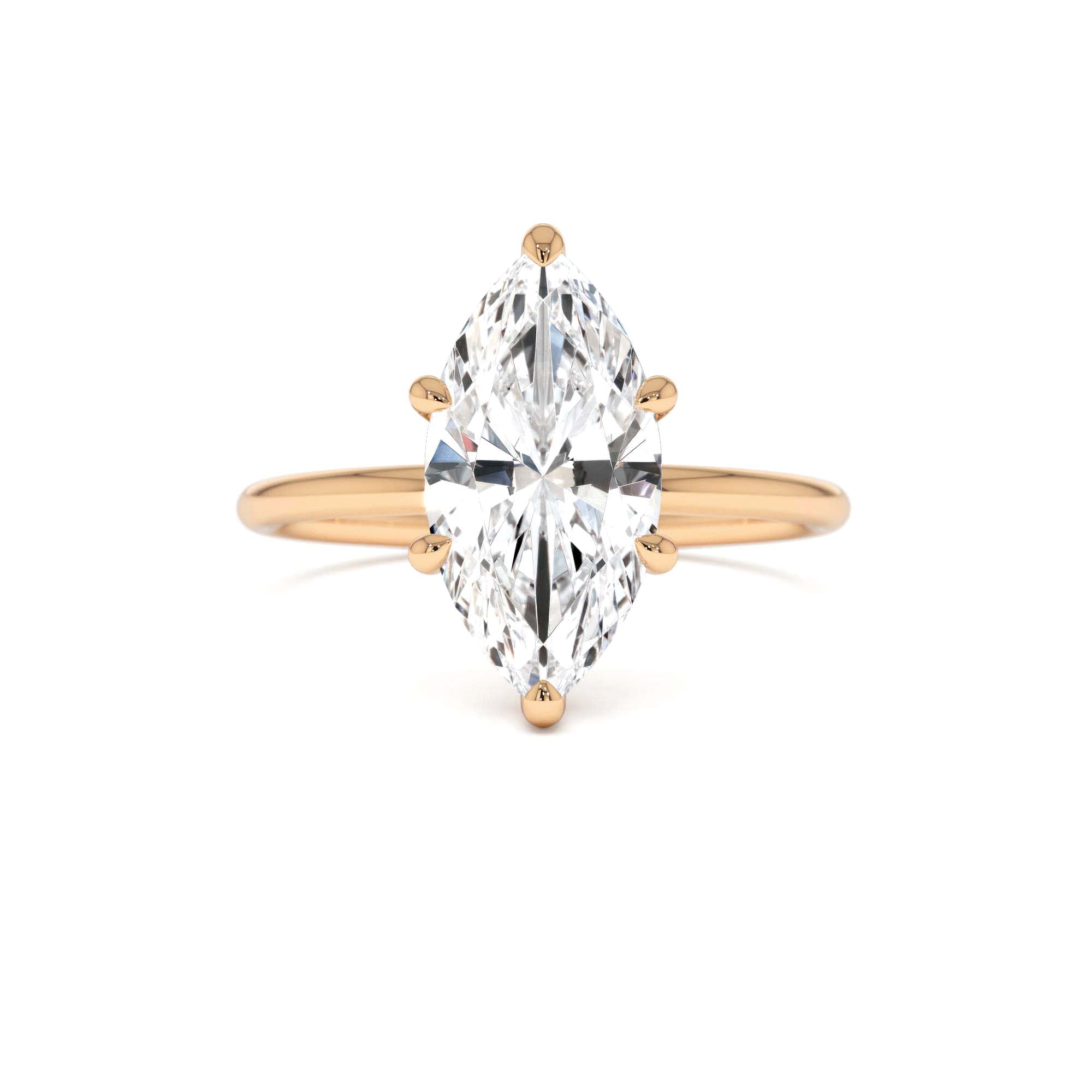 2.00 Ctw 14k Marquise Shape Prong Setting Lab Grown Diamond Engagement Ring – Verity - view 2